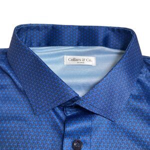 Collars & Co Polo Shirt Mens 3XL Navy Blue Turbo GT Dress Collar Golf Preppy NEW